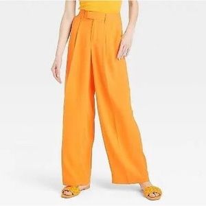 Women's High-Rise Wide Leg Fluid Pants - A New Day